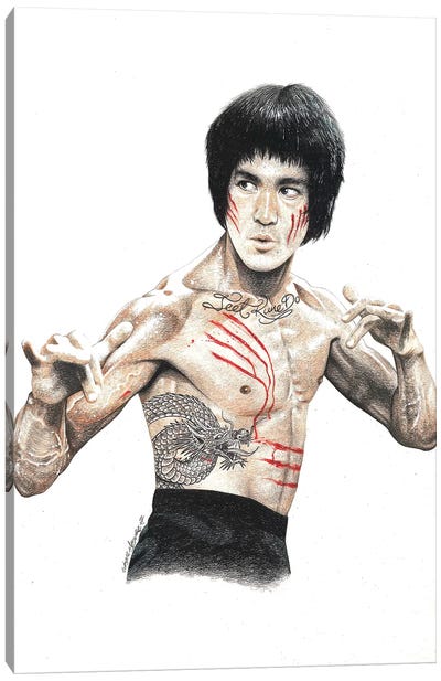 Bruce Lee Canvas Art Print - Actor & Actress Art
