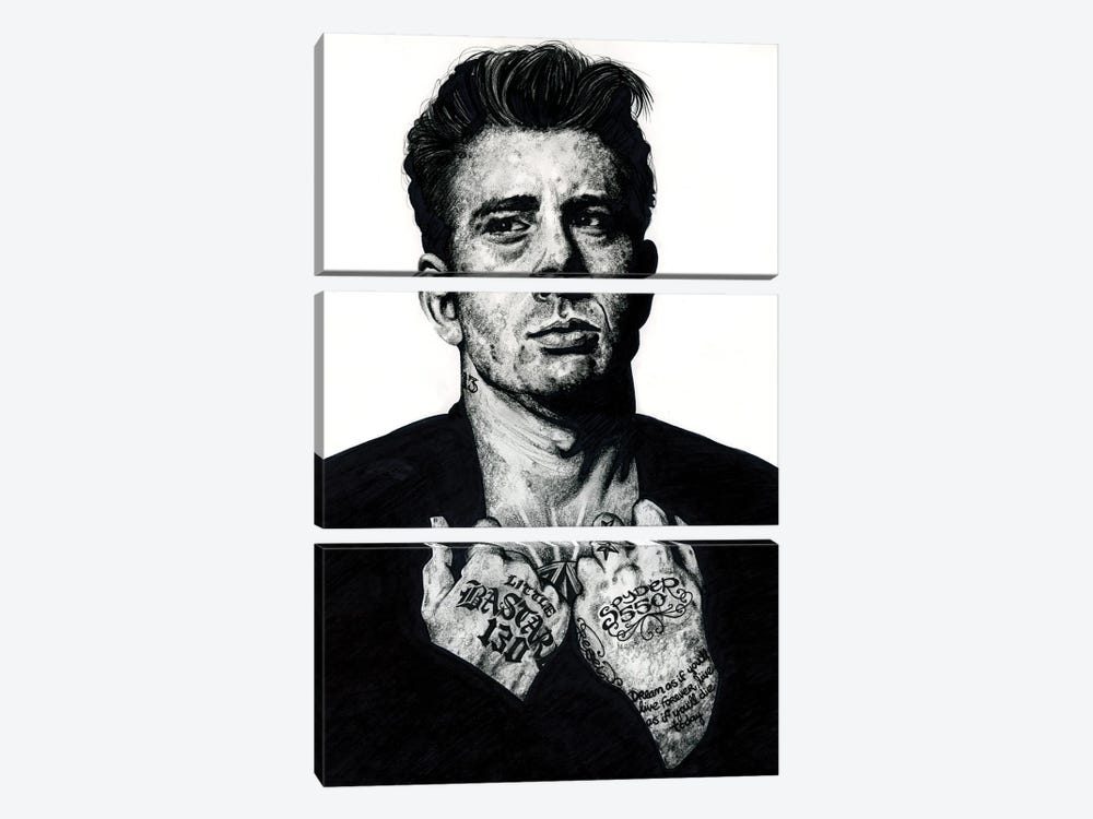 James Dean by Inked Ikons 3-piece Canvas Artwork
