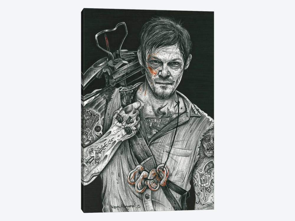 Daryl Dixon by Inked Ikons 1-piece Canvas Art