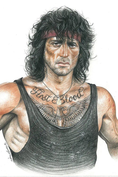 Rambo by Inked Ikons wall art