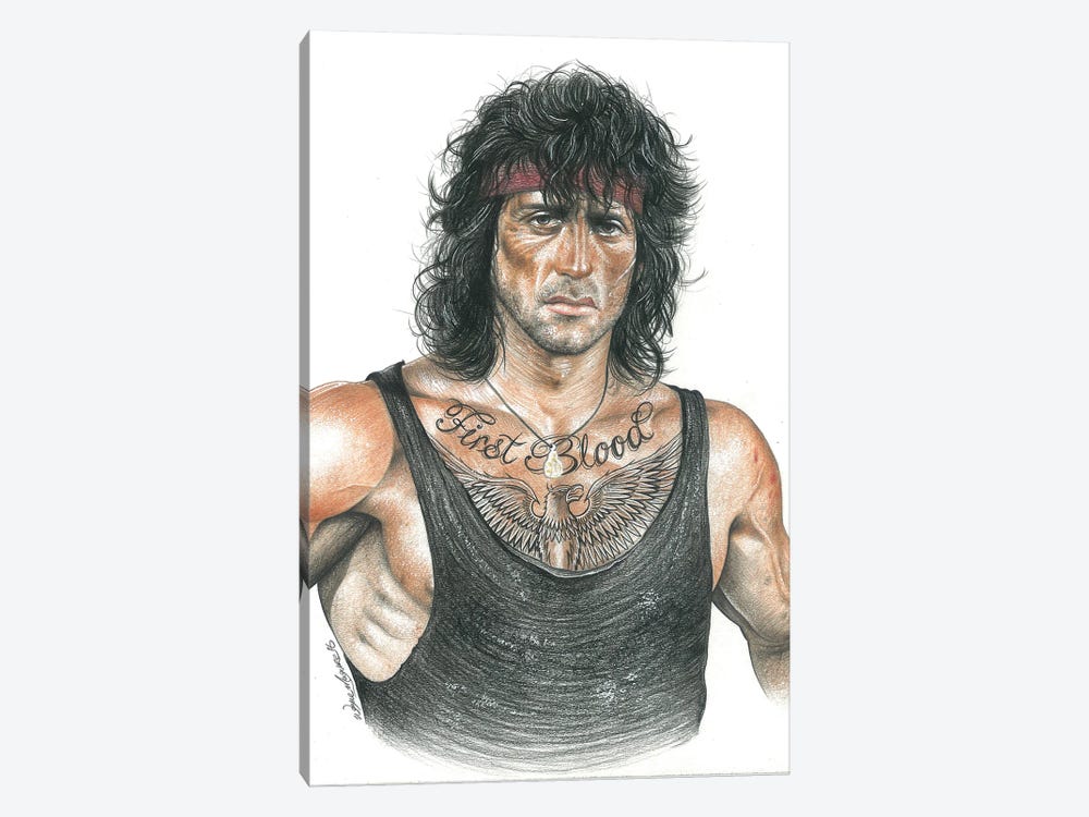 Rambo by Inked Ikons 1-piece Canvas Art