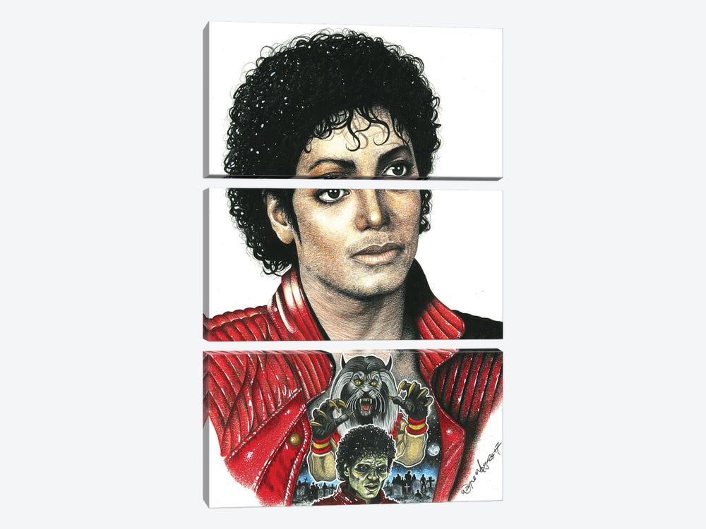 Thriller MJ by Inked Ikons 3-piece Canvas Print