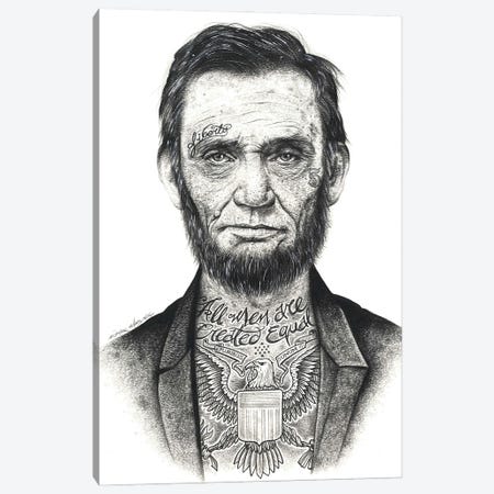 Lincoln Canvas Print #IIK89} by Inked Ikons Canvas Print