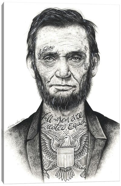 Lincoln Canvas Art Print - Inked Ikons