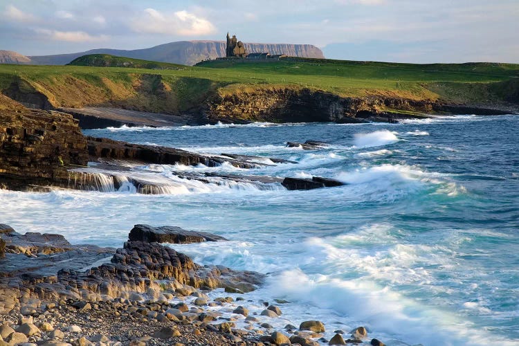 Classiebawn Castle, Mullaghmore, Co Sligo, Ireland, 19Th Century Castle With Ben Bulben In The Distance