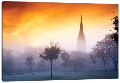 Co Derry, St Eugenes Cathedral From Brooke Park Canvas Art Print - Irish Image Collection