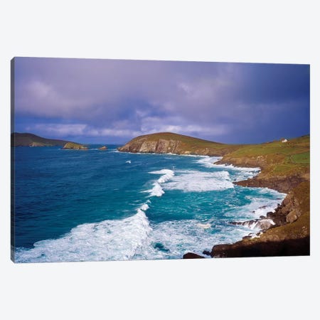 Co Kerry, Dingle Peninsula, Dunmore Head, And Blasket Islands Canvas Print #IIM24} by Irish Image Collection Canvas Art