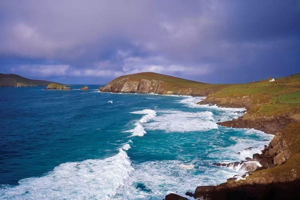 Irish Image Collection: Co Kerry, Dingle Peninsula, Dunmore Head, And Blasket Islands by Irish Image Collection