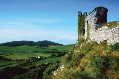 Dunamase Castle, County Laois, Ireland, Hilltop Castle Ruins by Irish Image Collection metal wall art