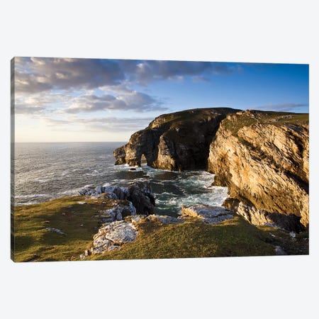 Dunfanaghy, County Donegal, Ireland; Coastal Sea Stack And Seascape Canvas Print #IIM37} by Irish Image Collection Canvas Print
