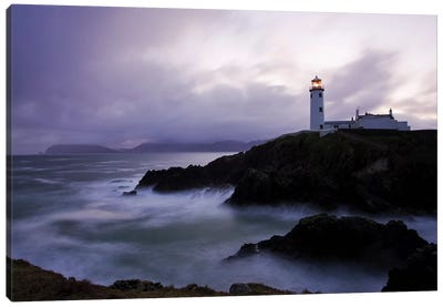 Fanad Head, County Donegal, Ireland; Lighthouse And Seascape Canvas Art Print - Coastline Art