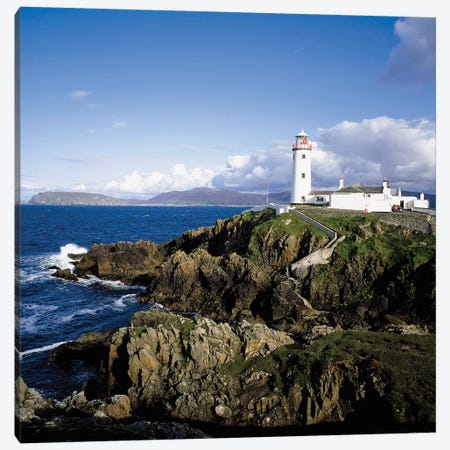 Fanad Lighthouse, Co Donegal, Ireland, 19Th Century Lighthouse Canvas Print #IIM44} by Irish Image Collection Canvas Wall Art