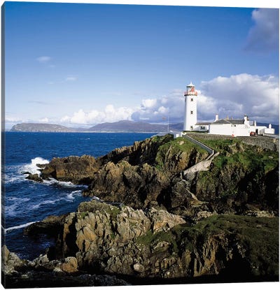 Fanad Lighthouse, Co Donegal, Ireland, 19Th Century Lighthouse Canvas Art Print - Irish Image Collection