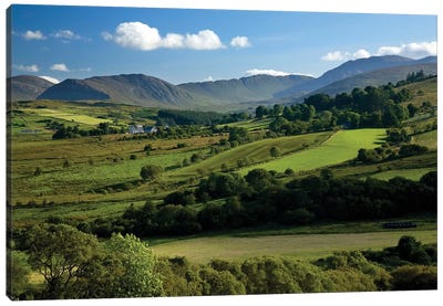 Finn Valley, Co Donegal, Ireland, View Of Verdant Landscape Canvas Art Print - Hill & Hillside Art