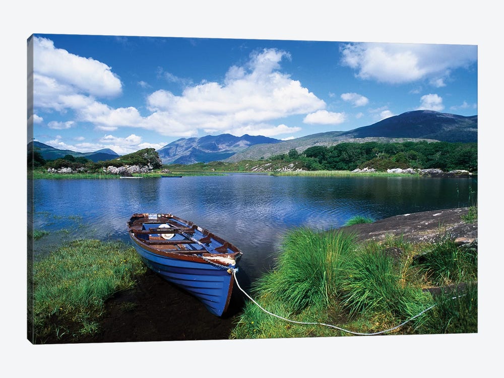 Fishing Boat On Upper Lake, Killarney National Park, County Kerry, Ireland by Irish Image Collection 1-piece Canvas Art Print