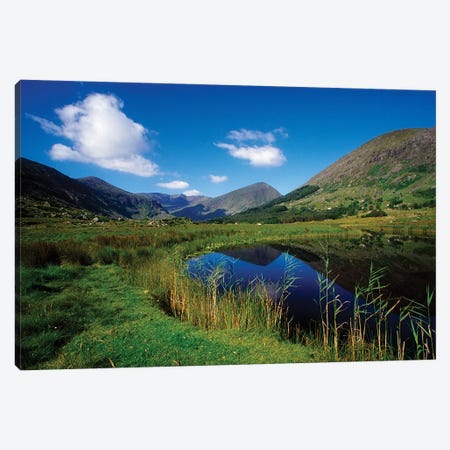 Gearhameen River In Black Valley, Killarney National Park, County Kerry, Ireland; Riverbank Canvas Print #IIM49} by Irish Image Collection Canvas Art Print