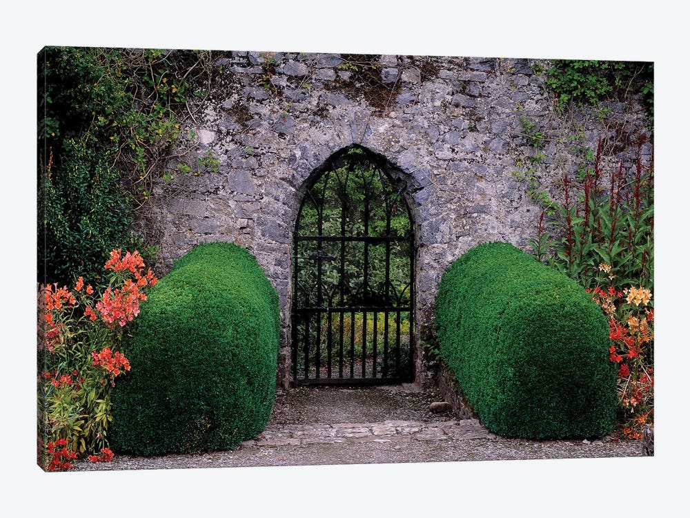 Gothic Entrance Gate, Walled Garden, Ardsallagh, Co Tipperary, Ireland by Irish Image Collection 1-piece Canvas Art Print