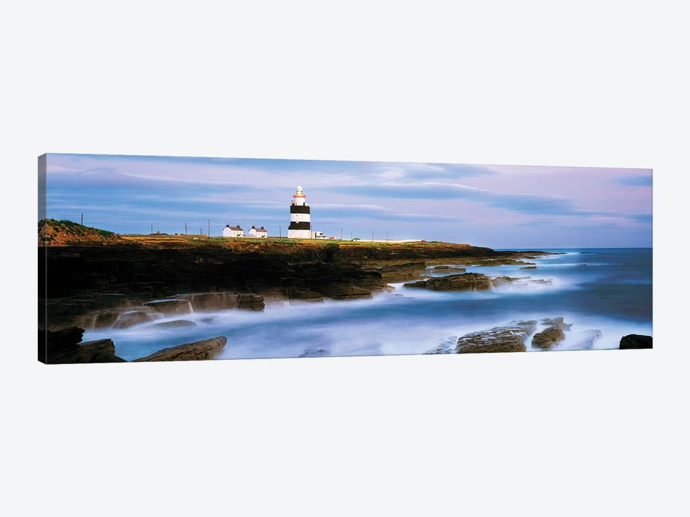 Hook Head Lighthouse, Co Wexford, Ireland, Lighthouse On The Atlantic by Irish Image Collection 1-piece Canvas Art Print