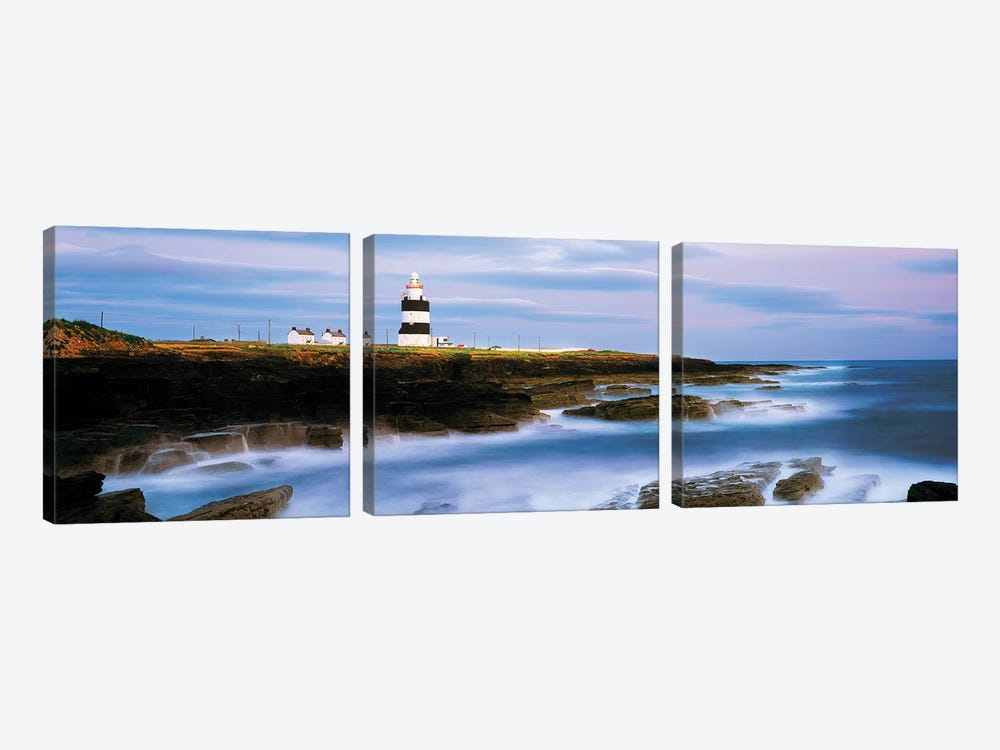 Hook Head Lighthouse, Co Wexford, Ireland, Lighthouse On The Atlantic by Irish Image Collection 3-piece Art Print