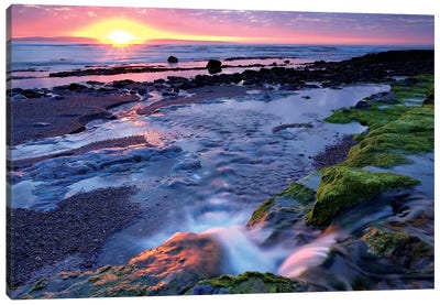 Killala Bay, Co Sligo, Ireland, Sunset Over Water Canvas Art Print - Irish Image Collection