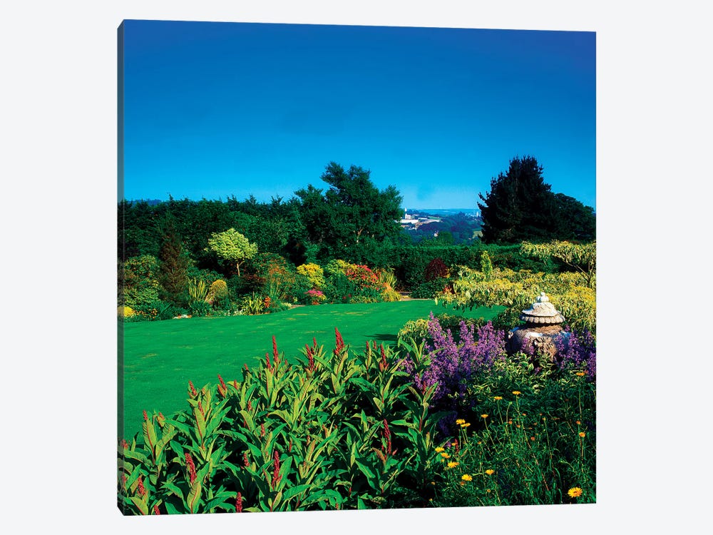 Lakemount Gardens, Co Cork, Ireland, Mixed Borders And Lawn During Summer by Irish Image Collection 1-piece Canvas Print