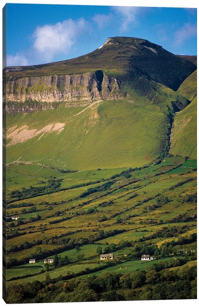 Ben Bulben, County Sligo, Ireland, Glacial Valley Landscape Canvas Art Print - Irish Image Collection