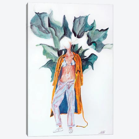 Trench Orange Canvas Print #IJO54} by Isabelle Joubert Art Print