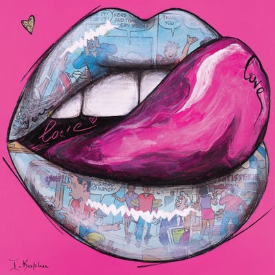 Sweet Kiss Canvas Art Print by Iness Kaplun | iCanvas