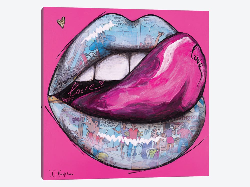 Sweet Kiss by Iness Kaplun 1-piece Canvas Art Print
