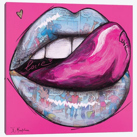 Sweet Kiss Canvas Print #IKA11} by Iness Kaplun Canvas Art Print