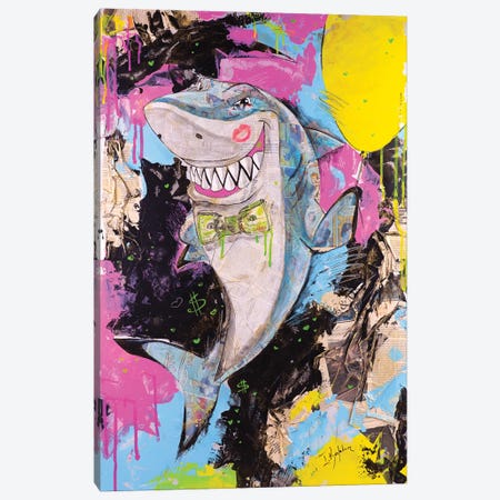 Shark Canvas Print #IKA27} by Iness Kaplun Canvas Art Print
