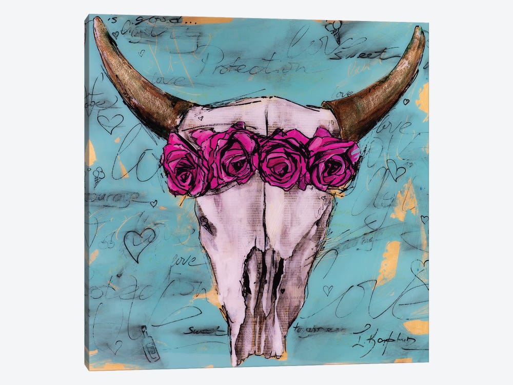 Bull Skull by Iness Kaplun 1-piece Canvas Art Print