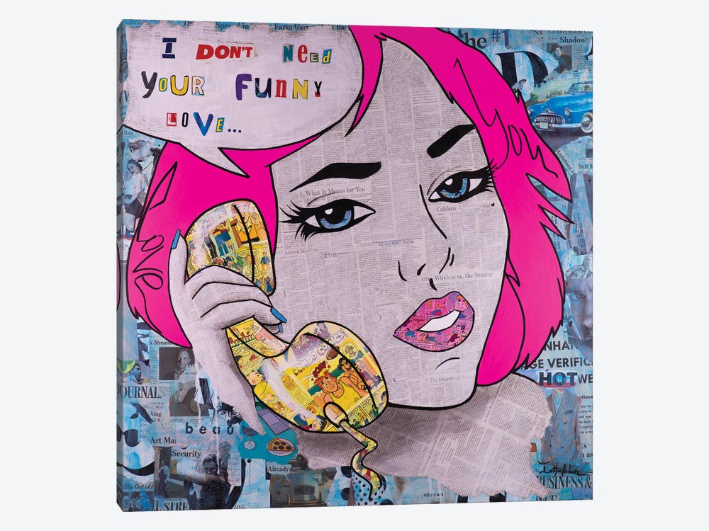 Funny Love by Iness Kaplun 1-piece Canvas Wall Art