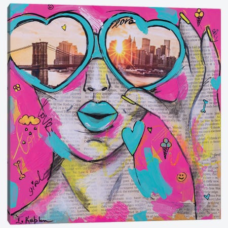 Love City Canvas Print #IKA37} by Iness Kaplun Canvas Art