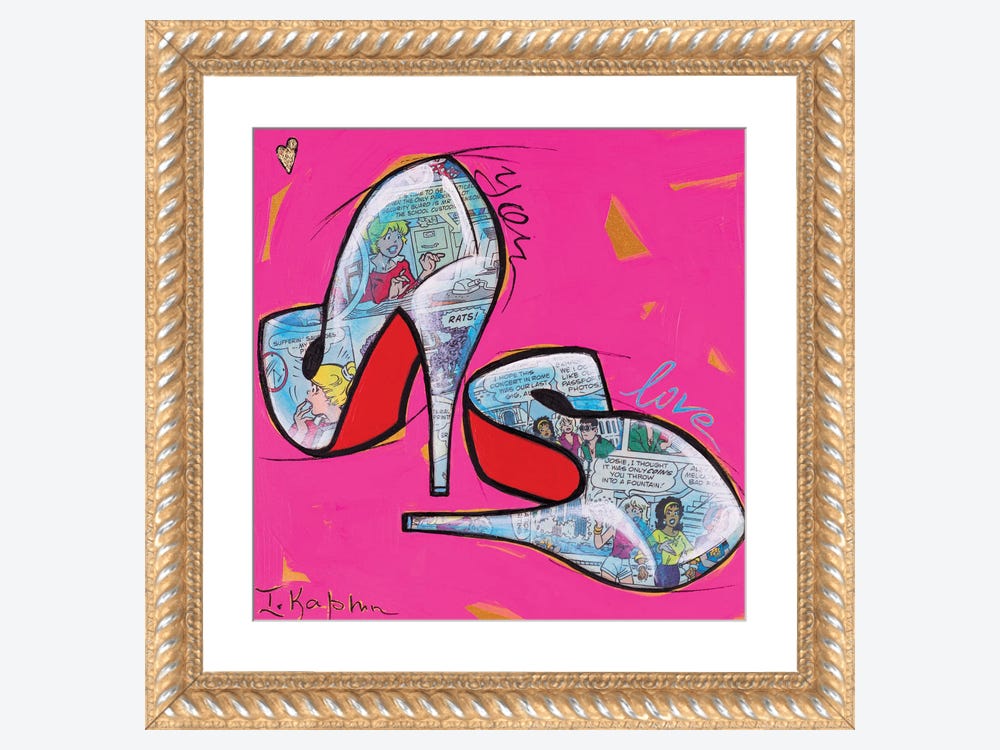 iCanvas Louis Vuitton Bag And Louboutin Heels by CeCe Guidi Canvas Print  - On Sale - Bed Bath & Beyond - 32948767