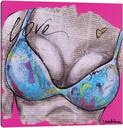 Bikini Top Canvas Art Print - Iness Kaplun
