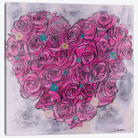 Love & Roses Canvas Print #IKA49} by Iness Kaplun Canvas Wall Art