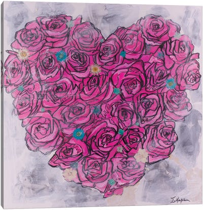 Love & Roses Canvas Art Print - Iness Kaplun