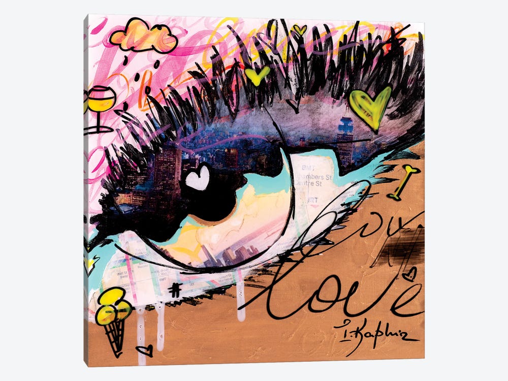 Love NY by Iness Kaplun 1-piece Canvas Print