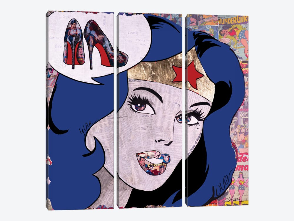 Wonder Woman by Iness Kaplun 3-piece Canvas Art