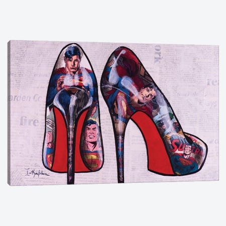 Superman Heels Canvas Print #IKA62} by Iness Kaplun Canvas Wall Art