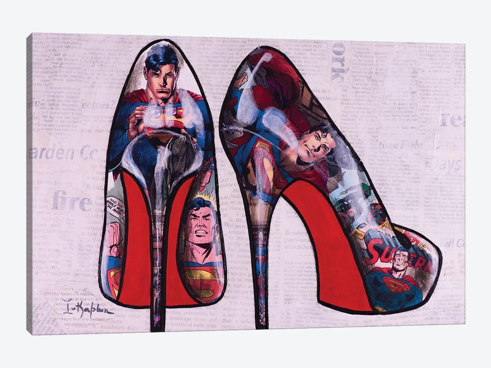 Superman Heels by Iness Kaplun 1-piece Canvas Art Print