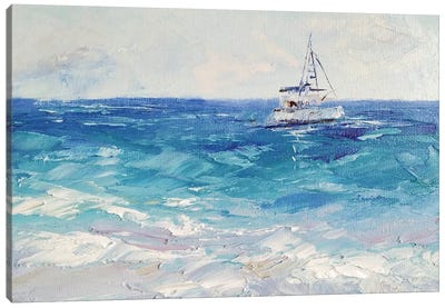 On Vacation Canvas Art Print - Contemporary Coastal