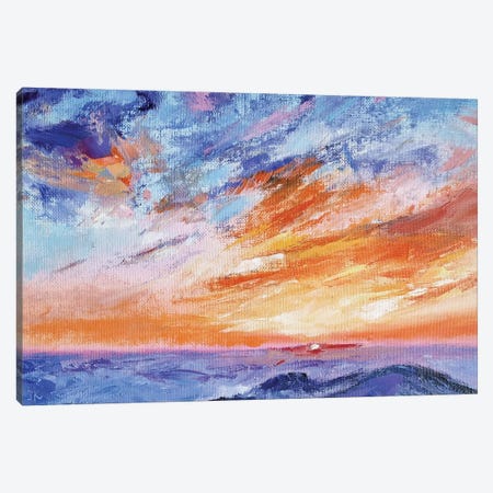 Warm Sunset Canvas Print #IKH84} by Iryna Khort Canvas Wall Art