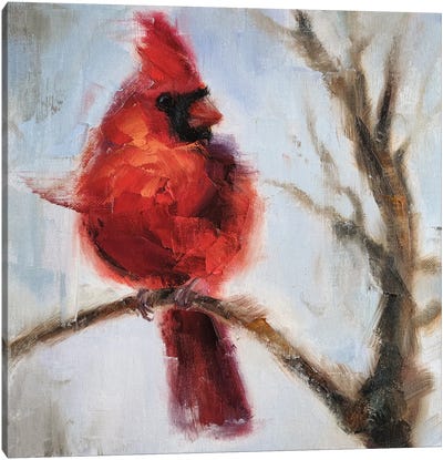 Winter Canvas Art Print - Cardinal Art