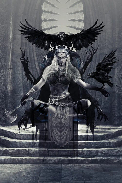 Goddess Hel by IKARUNA wall art