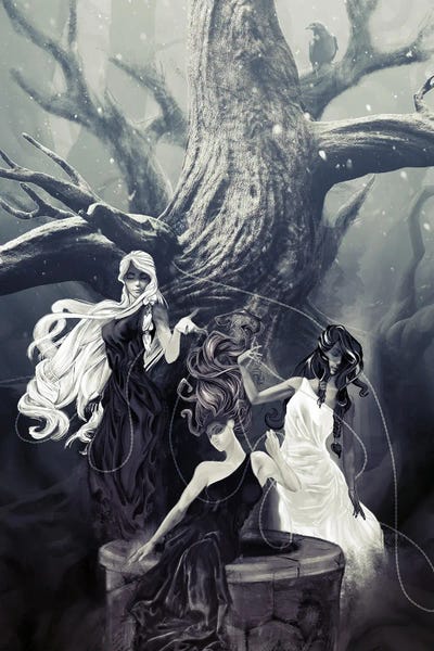 The Three Norns by IKARUNA canvas print