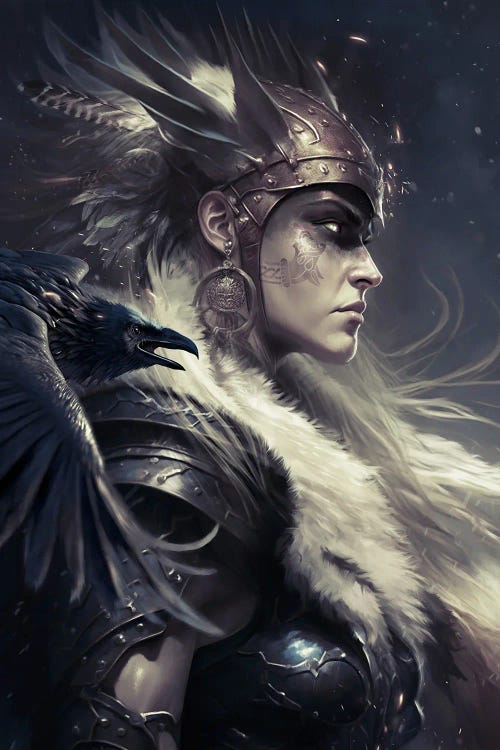 The Valkyrie Of Odin by IKARUNA wall art