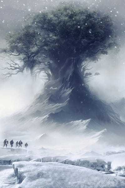 In The Shadow Of Yggdrasil by IKARUNA canvas print