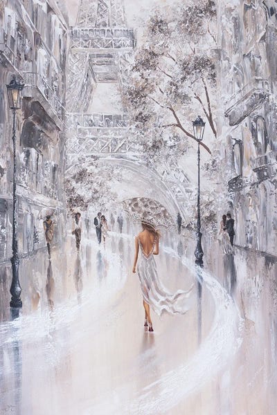 Large Scenic & Landscape Art - Canvas Prints: Eiffel Tower, Paris Flair by Isabella Karolewicz